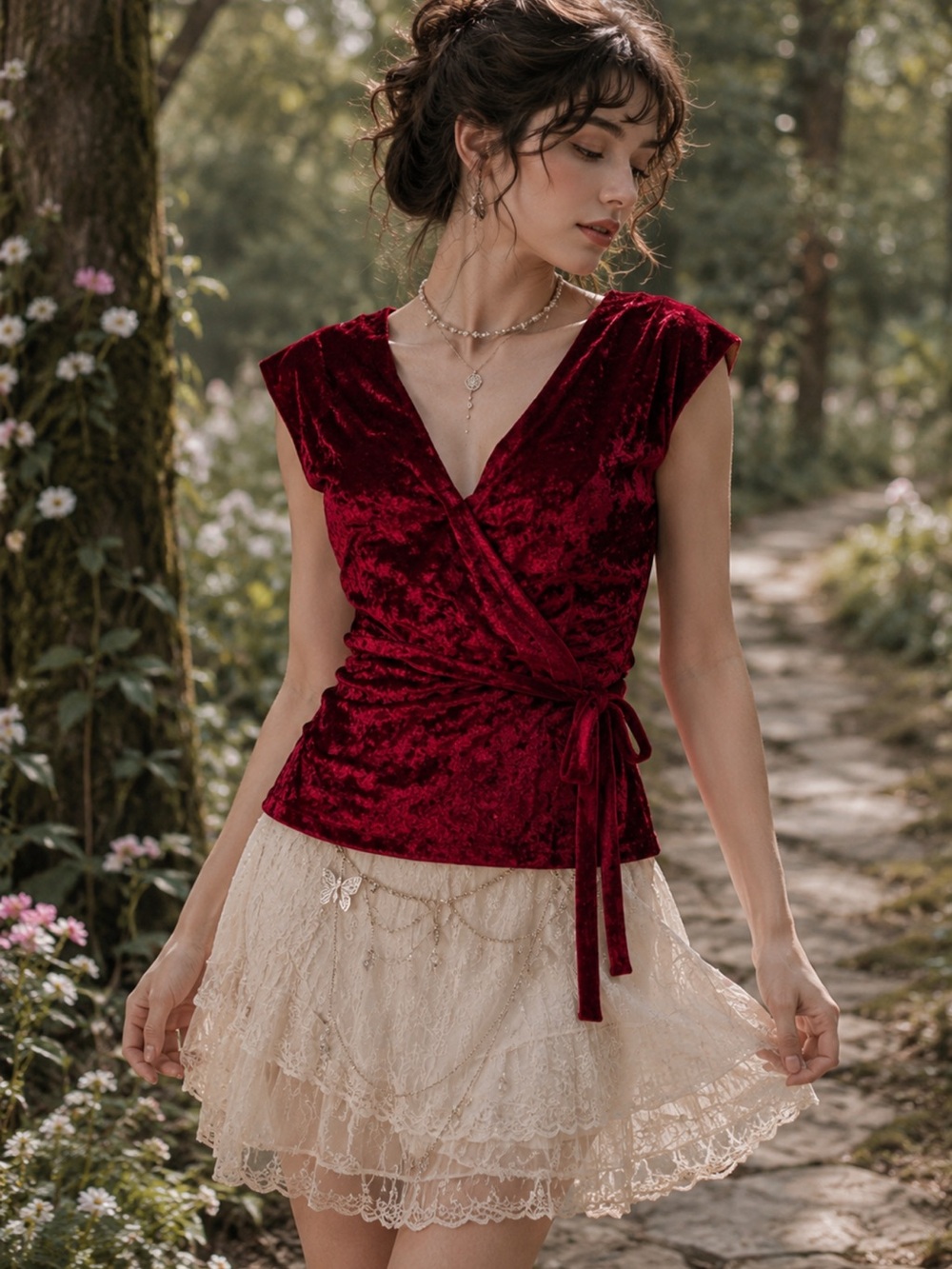 Banana republic gorgeous maroon velvet look sleeveless true top SZ S